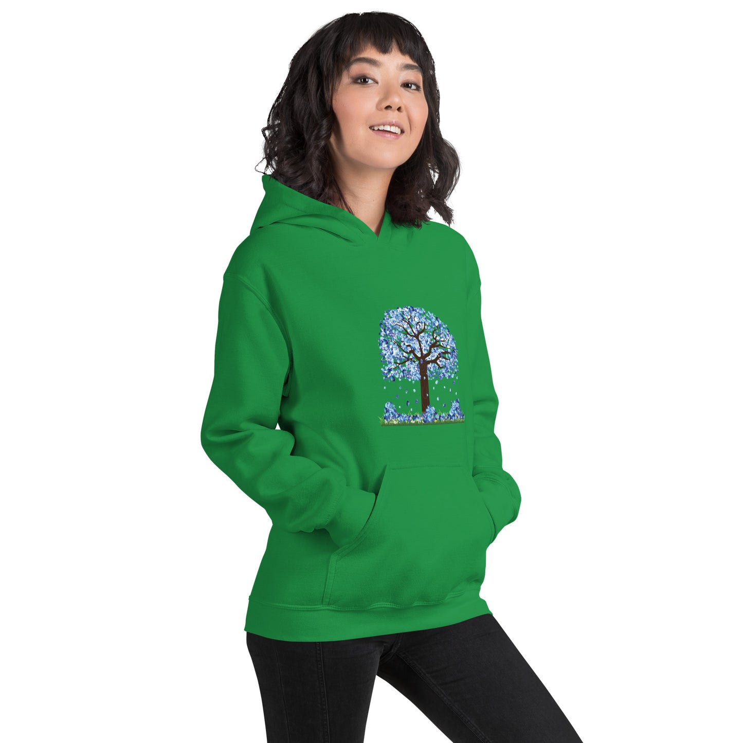 Lucky Diamond Tree Hoodie for Women- Front Print