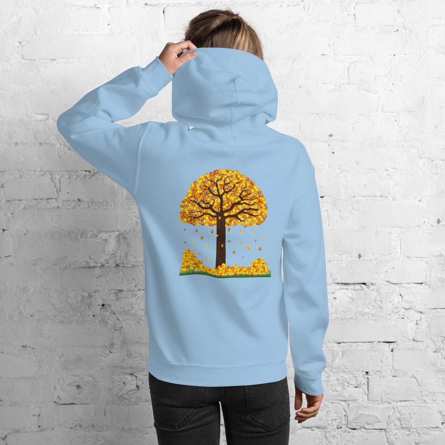 Lucky Gold Coin Tree Hoodie for Women