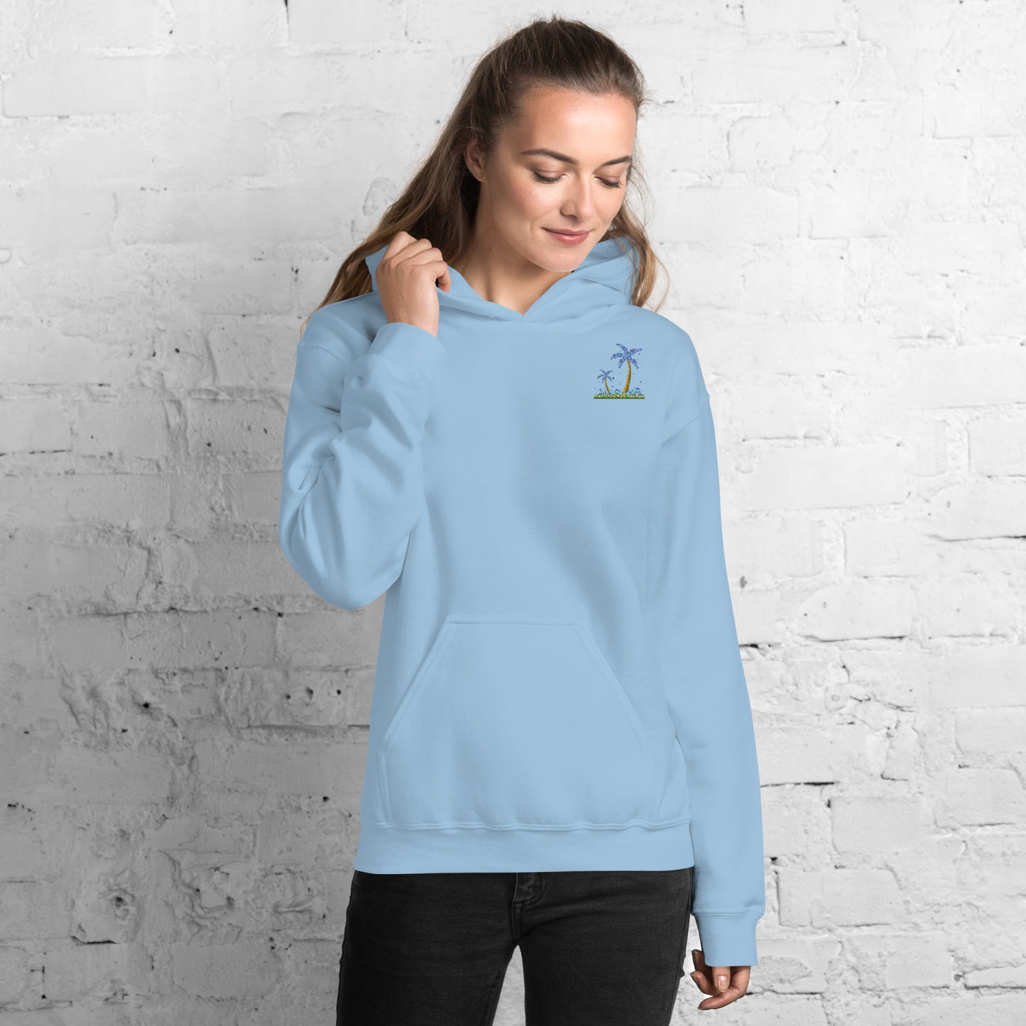 Lucky Diamond Palm Trees Hoodie for Women