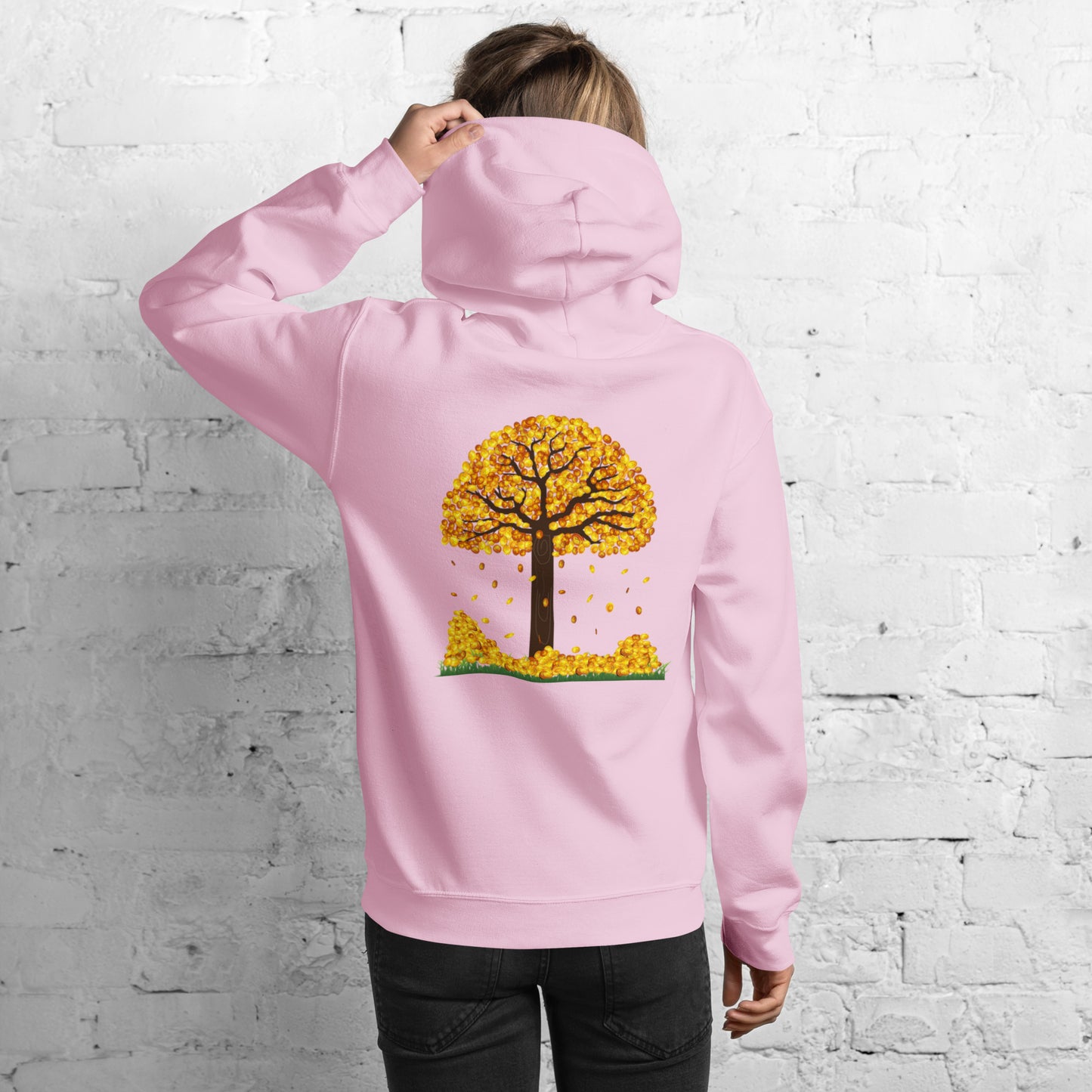 Lucky Gold Coin Tree Hoodie for Women