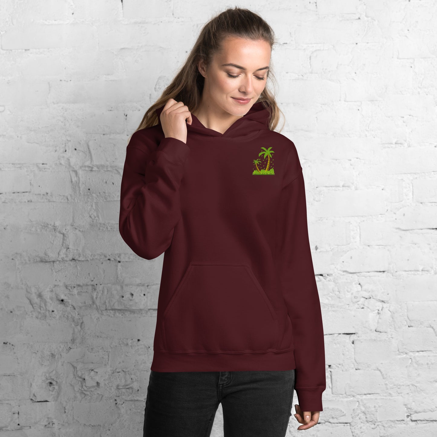 Lucky Money Palm Trees Hoodie for Women