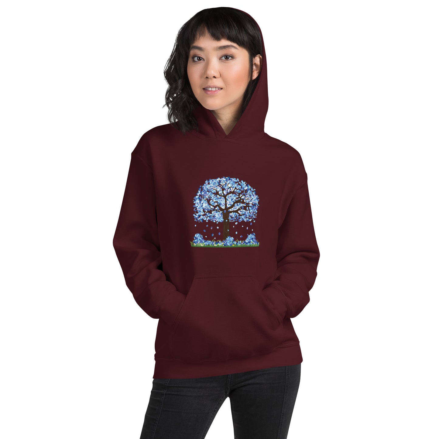 Lucky Diamond Tree Hoodie for Women- Front Print