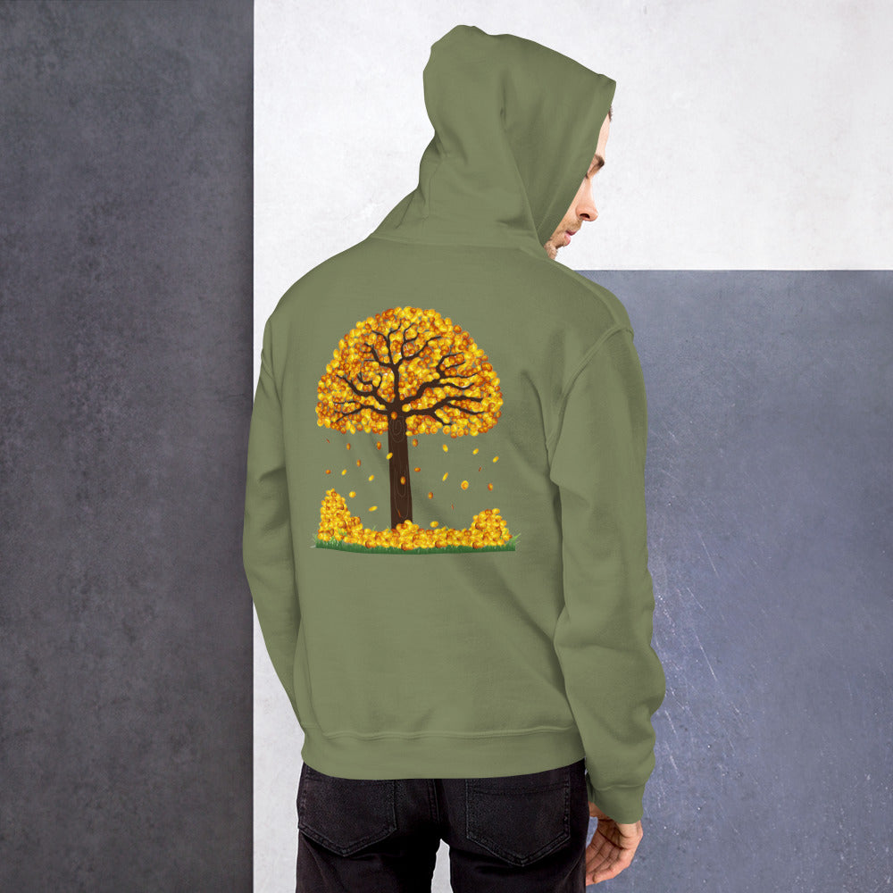 Lucky Gold Coin Tree Hoodie for Men