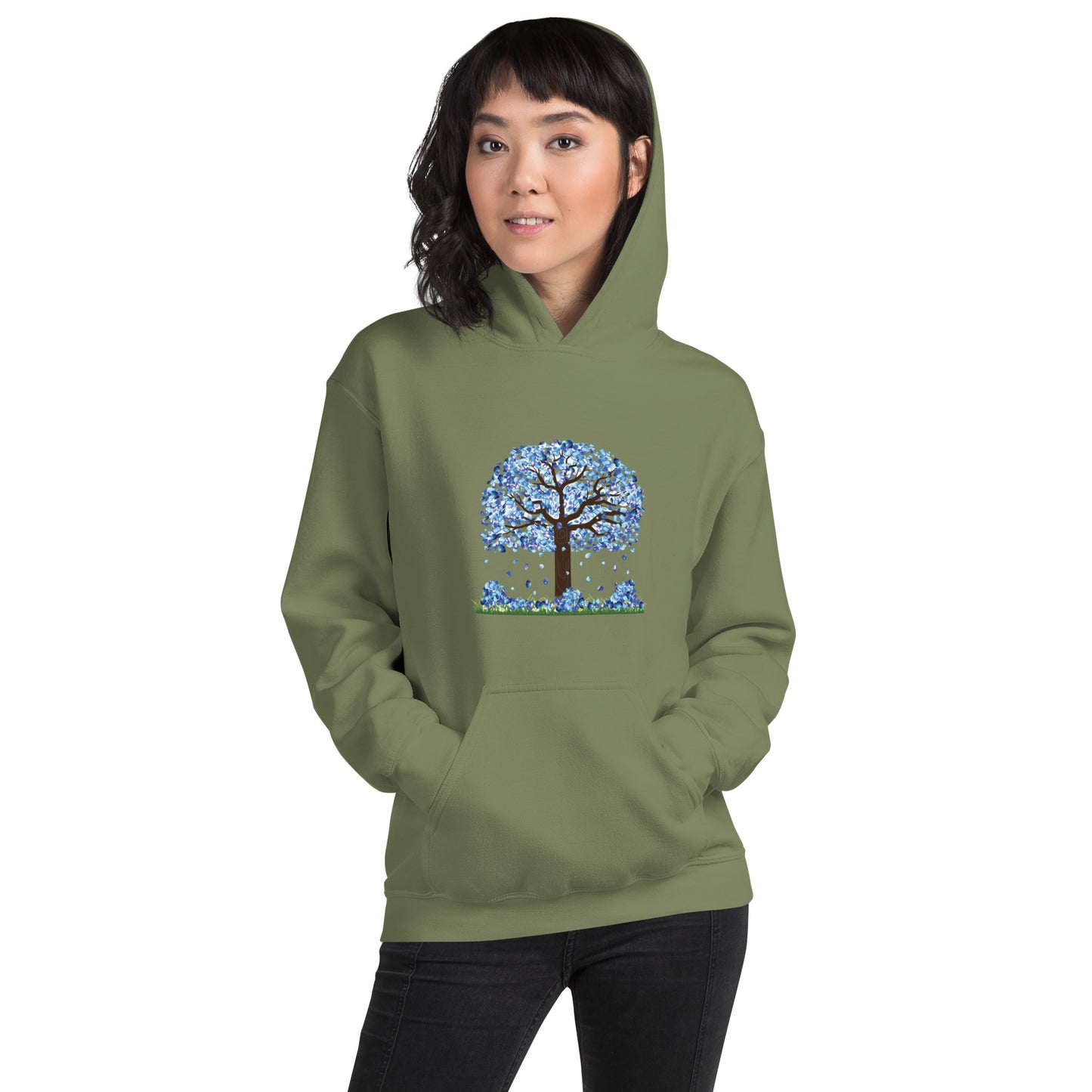 Lucky Diamond Tree Hoodie for Women- Front Print