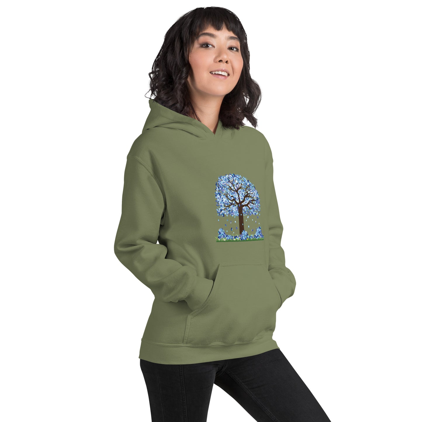 Lucky Diamond Tree Hoodie for Women- Front Print