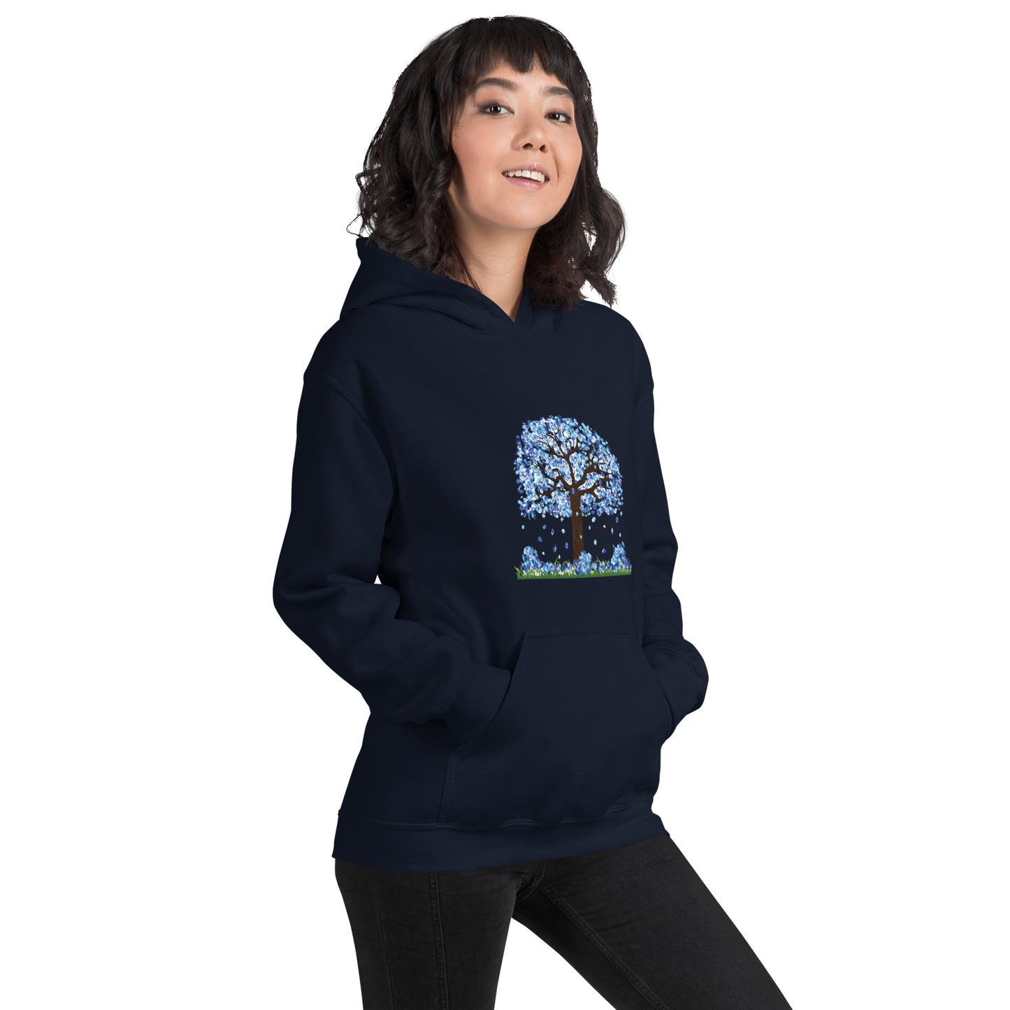 Lucky Diamond Tree Hoodie for Women- Front Print