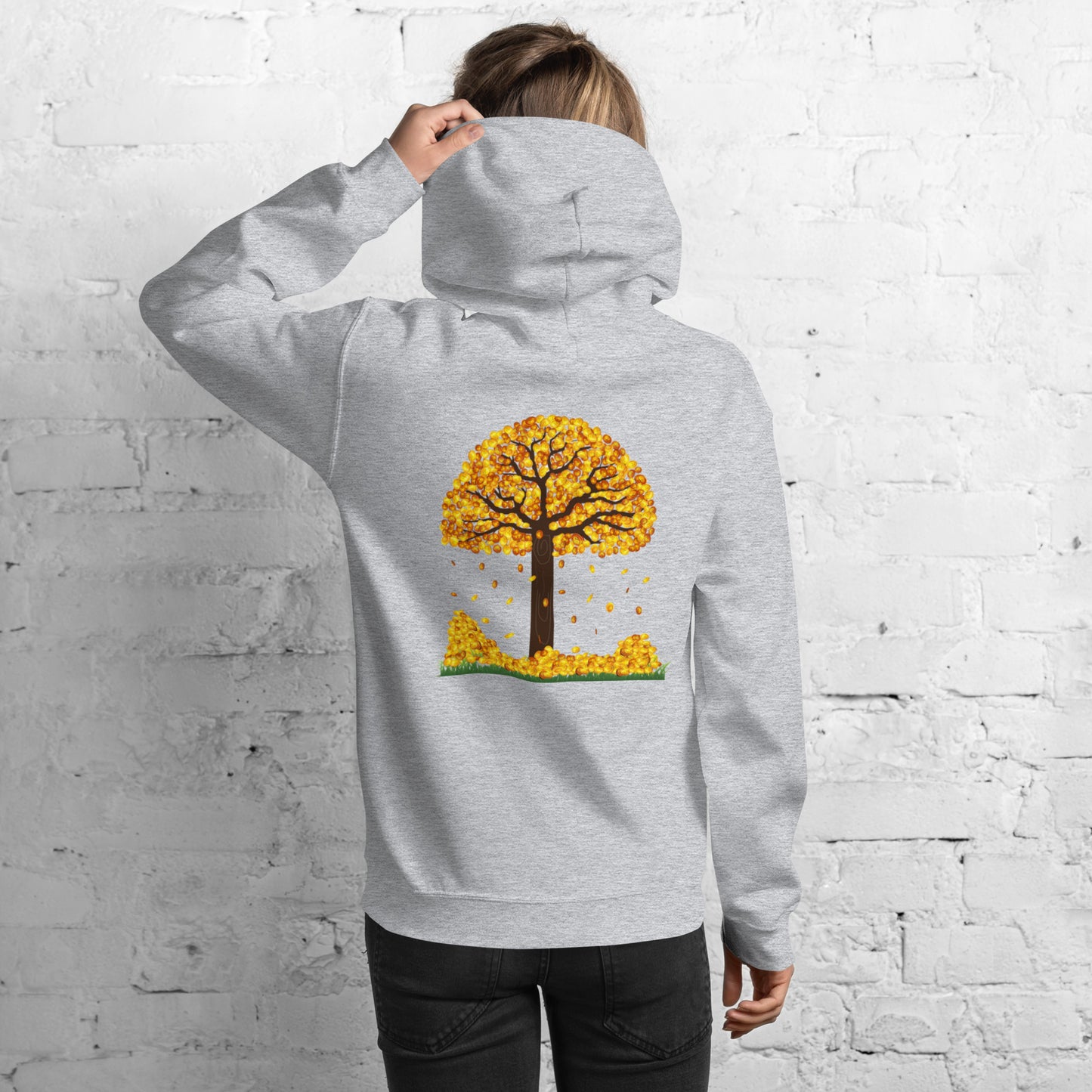 Lucky Gold Coin Tree Hoodie for Women