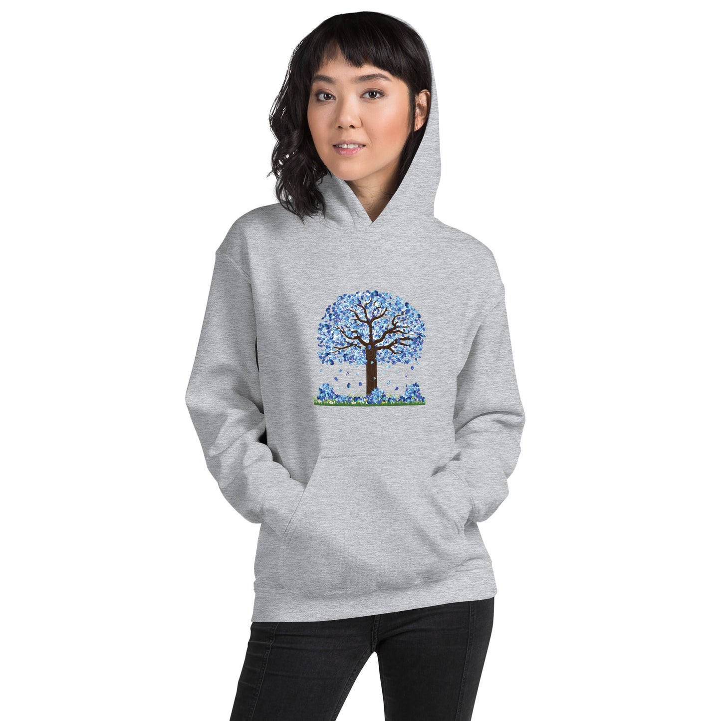 Lucky Diamond Tree Hoodie for Women- Front Print