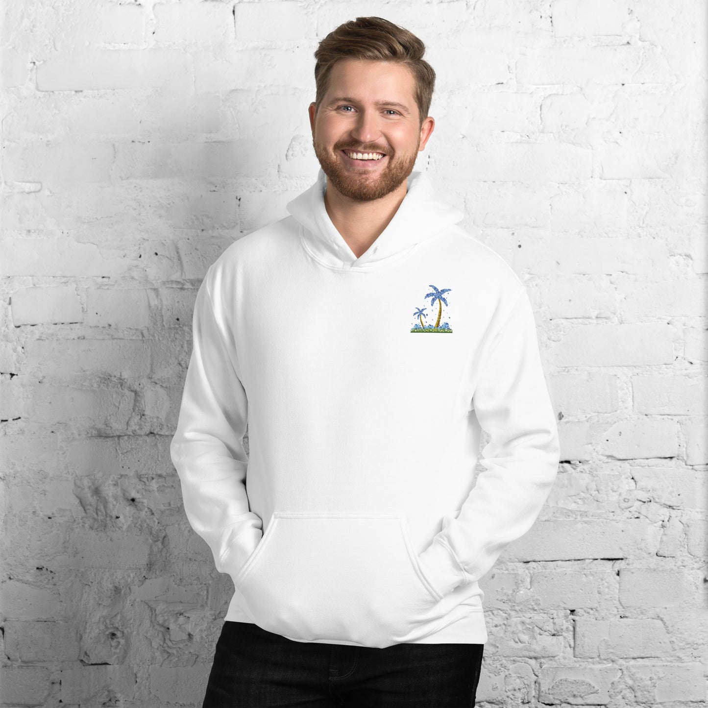 Lucky Diamond Palm Trees Hoodie for Men