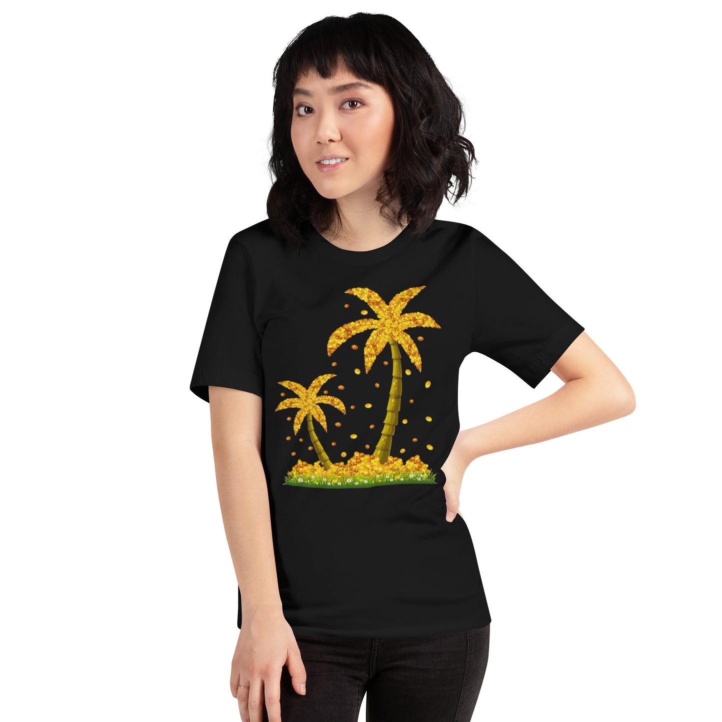 Lucky Gold Coin Palm Tree Shirt